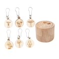 thumbnail image 1 of 6Pcs Wooden Crochet Stitch Marker Round Crochet Latch Rings Marker DIY Removable, 1 of 9