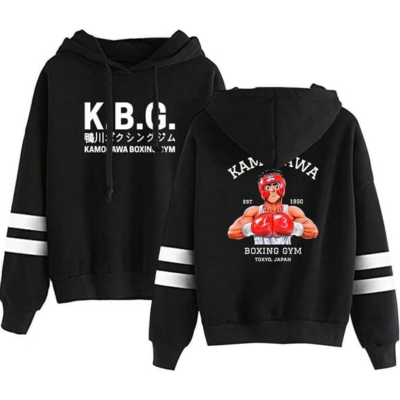 Hajime No Ippo Kamogawa Boxing Gym Pullover Hoodie Unisex Hooded Sweatshirt Long Sleeve Fashion Anime Clothes