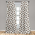 thumbnail image 4 of Ambesonne Sea Theme Curtains, Pirate Ship with Sails, Pair of 28"x84", White Chocolate and Dark Grey, 4 of 4