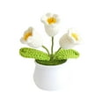 thumbnail image 1 of Mini plantas artificiales en maceta, flores tejidas a mano, flores de punto terminadas en maceta Estilo D, 1 of 9