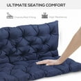 thumbnail image 5 of Outsunny 3 Seater Outdoor Bench Swing Chair Replacement Cushions, Dark Blue, 5 of 10