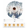 thumbnail image 6 of 13 Inch Round Placemats Set of 6, Blue Snowman Christmas Non Slip Heat Insulation PP Table Mats, Xmas Snowflake Eucalyptus Leaves Wooden Washable Place Mats for Kitchen Dining Party Table Decor, 6 of 7