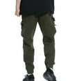 thumbnail image 6 of NIEWTR Mens Joggers Cargo Pants Open Hem Tracksuit Bottoms Causal Running Workout Trousers with Pockets Jogger Running Straight Leg Cargo Pants (AG,32), 6 of 8