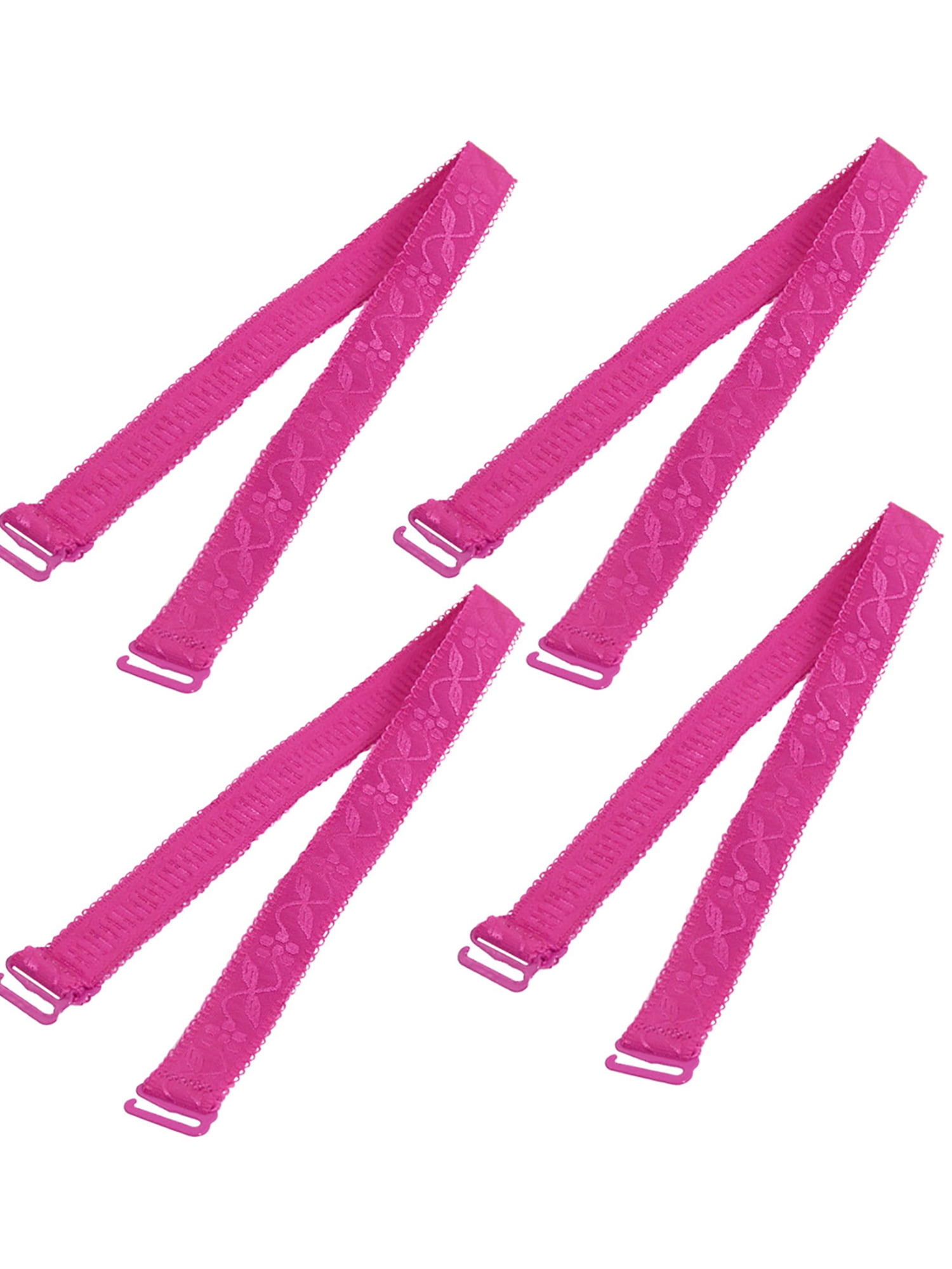 Women's 2 Pairs Replacement Bra Shoulder Elastic Straps Pink