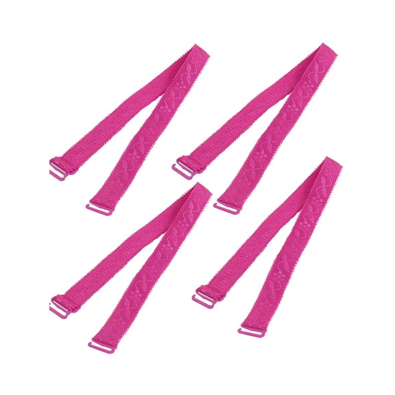 INSPIRE CHIC Women's Flower Pattern Fuchsia Stretch Bra Shoulder Straps