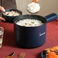 thumbnail image 5 of Multifunction Cooker, Household Hot Pot, Two Temperature Levels, Electric Rice Cooker Student Dormitory Mini Non-stick Pan Pots (Blue), 5 of 7