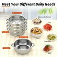 thumbnail image 6 of Meat Vegetable Cooking Steam Pot Kitchen 5 Tier Stainless Steel Steamer Cooker, 6 of 19