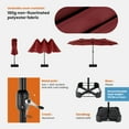 thumbnail image 2 of NON-BRAND 15ft Red Patio Umbrella, Rectangle Outdoor Umbrella, 2 of 8