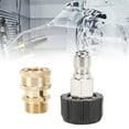 thumbnail image 1 of Pressure Washer Adapter, 2PCS M22 To 1/4 In Pressure Washer Quick Connect Fittings Easy To Use  for High Pressure Cleaning Rod 14mm 1/4 Inch to M22-14 Core, 1 of 7