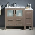 thumbnail image 3 of Fresca Torino 42" Modern Bathroom Cabinets with Integrated Sink in Gray Oak, 3 of 3