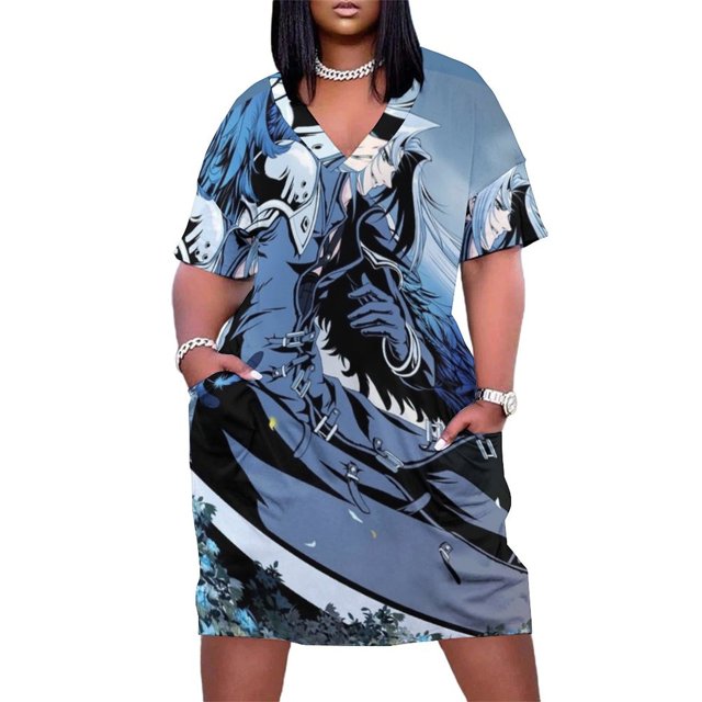 Sephiroth Vestido suelto con bolsillos Cóctel de vestidos vestido de verano para mujer 2025