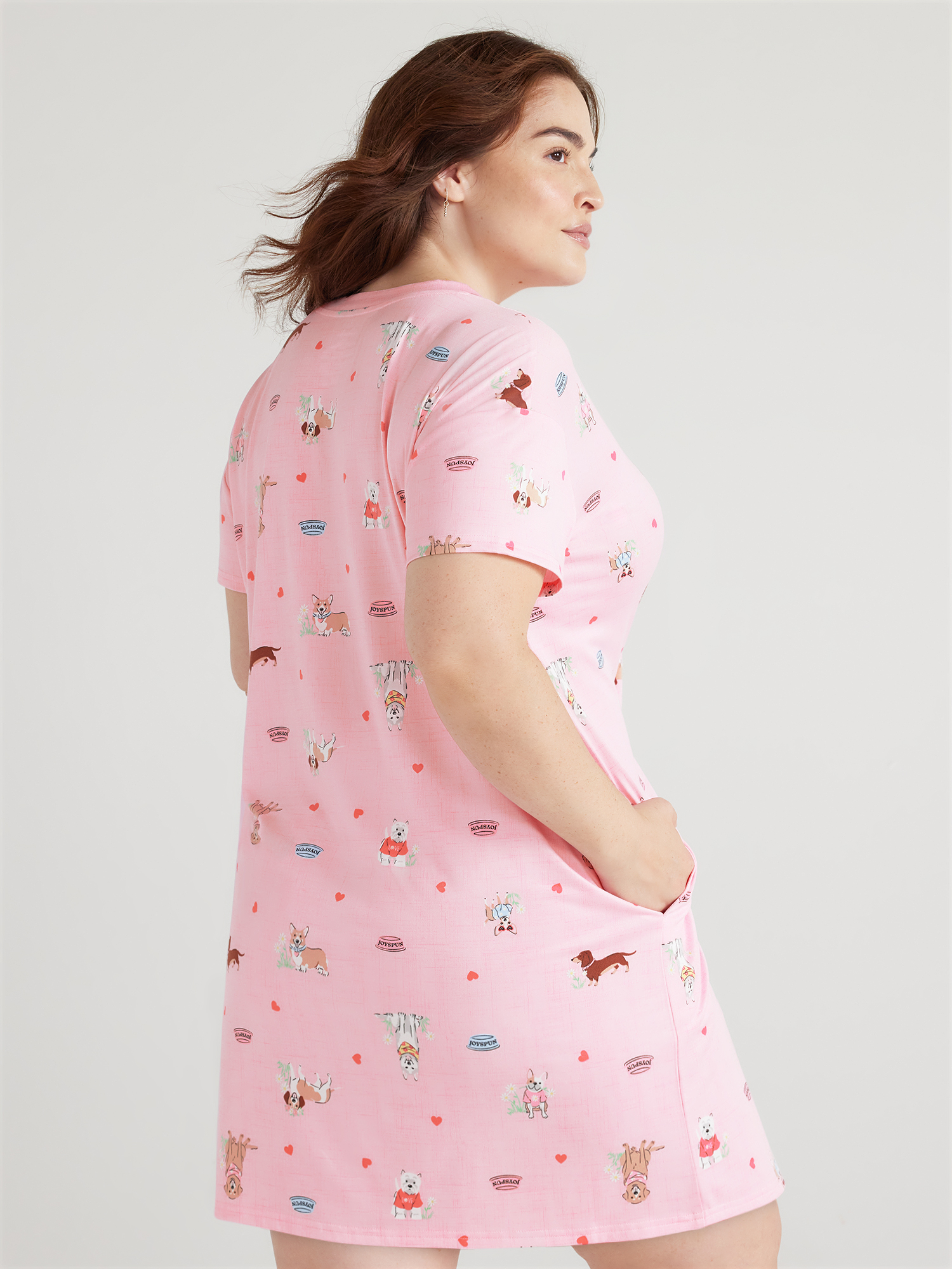 Joyspun Women's Short Sleeve Sleepshirt, Sizes S to 3X