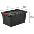 thumbnail image 4 of Sterilite Bac Industriel Durable de 27 Gal avec Loquets Rouges, Noir (Lot de 4), 4 of 12