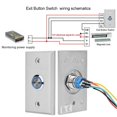 thumbnail image 2 of Door Access Control System Exit Button Door Release Switch with Indicator Light, 2 of 3