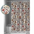 thumbnail image 3 of Small Stall Shower Curtain 48x72 Inch Narrow Half Size Orange Red Leaf Bath Curtains Bathroom Decor Vintage Farmhouse Boho Pastoral Tribal Waterproof Fabric Shower Curtain Set with Hooks 48 Inch, 3 of 6