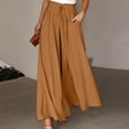 thumbnail image 2 of jiaxiM Womens Pants High Waisted Cotton Palazzo Pants for Women Drawstring Trendy Work Trousers for Women Women Lounge Pants with Pockets Vacation Outfits, 2 of 6