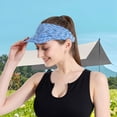 thumbnail image 3 of Fvsianol Sport Hat Sun Visor Hat Empty Top Colorful Stripes Hat with Sweatband Adjustable Stretchy Band Extended Brim Tennis Sport Hat, 3 of 8