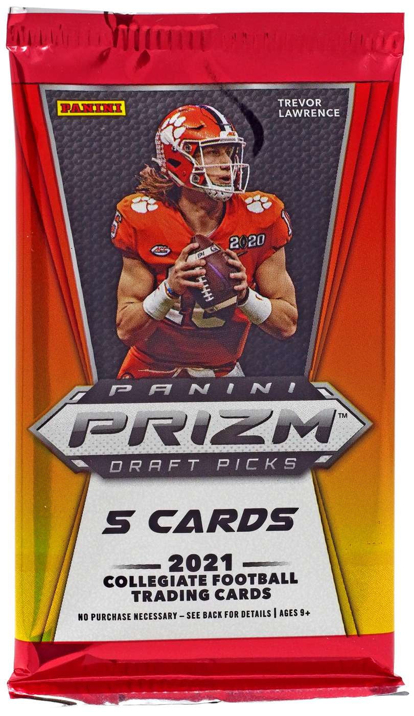 Collegiate Panini 2021 Prizm Draft Football Trading Card MEGA BOX Pack