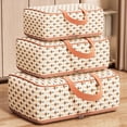 thumbnail image 4 of Lilixerw Large Floral Design Brown Clothing Storage Bag,Fabric Organizer Bag with Handles for Travel,Moving,Packing,Space-Saving Wardrobe Storage for Clothes,Blankets,27.56x16.69x9.84 in, 4 of 6