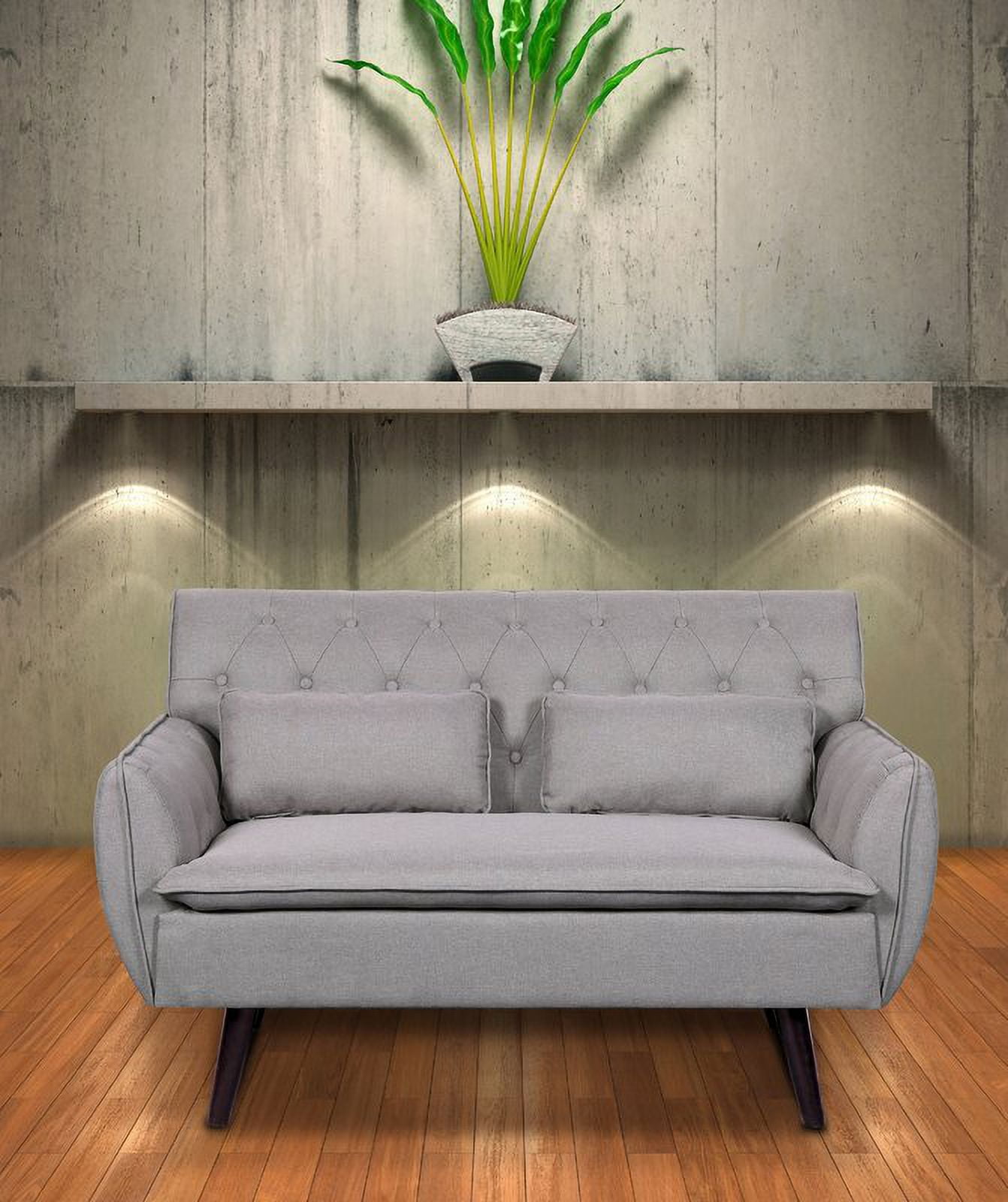 Nicolasa Linen Tufted Loveseat