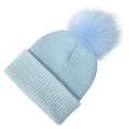 thumbnail image 2 of 0-4 Years Kids Beanie Age Warm Chunky Thick Stretchy Knit Slouch Beanie Skull Kids Hat with Pom, 2 of 8