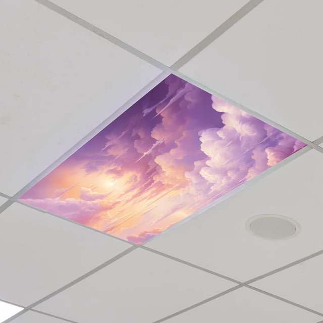 Pantalla de lámpara Outus 60x120 cm Cubierta magnética nube púrpura