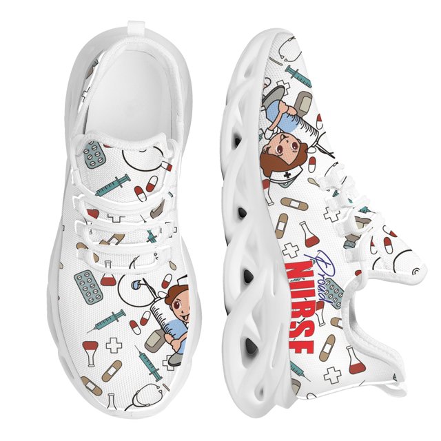 Zapatillas deportivas planas de malla transpirable y cómodas para mujer, con suela suave y antideslizante, informales, de talla grande, para enfermera de turno de noche