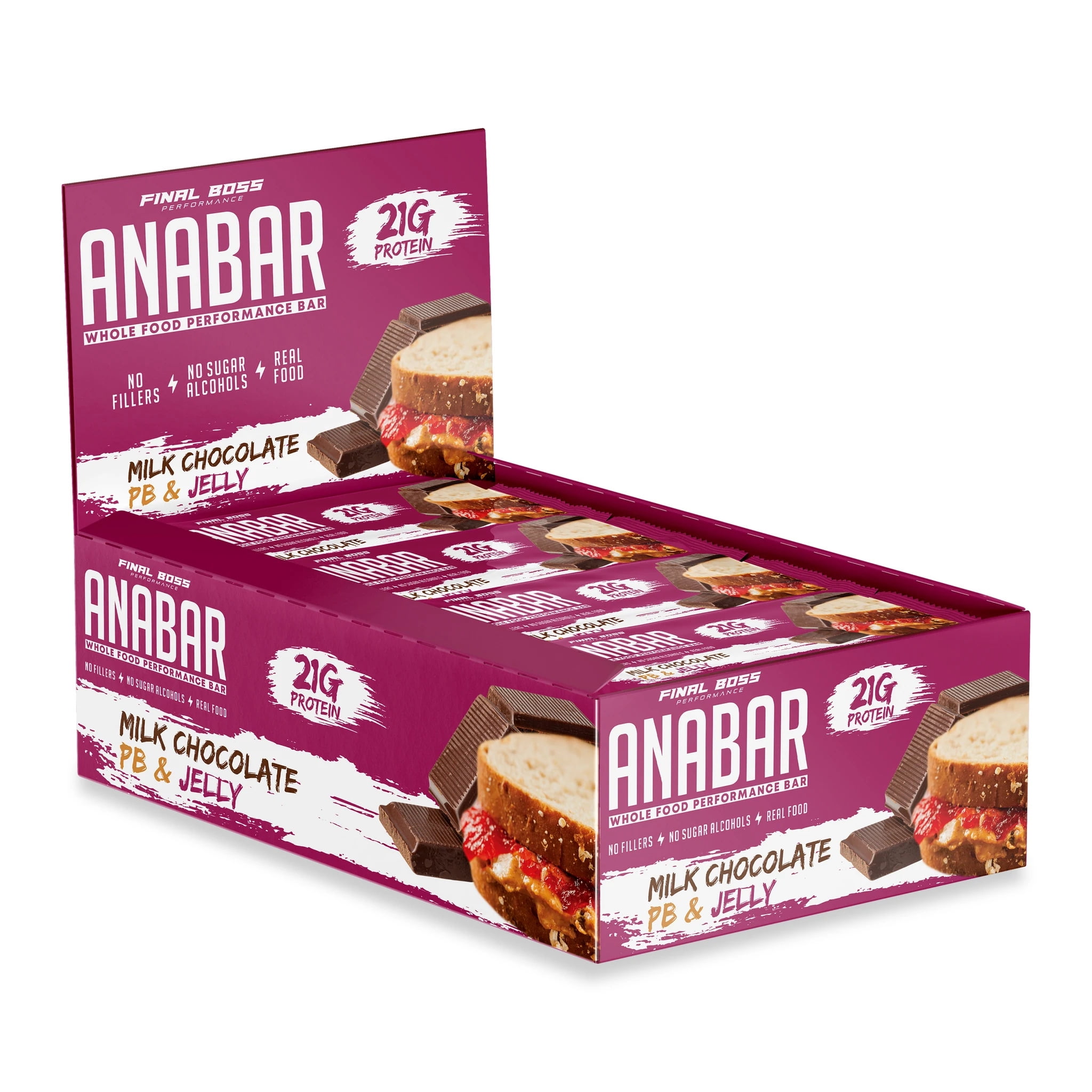 Anabar Chocolate PB and Jelly 12 Protein Bars Final Boss Performance 21