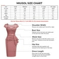 thumbnail image 4 of Miusol Women's Contrast Lace Sequin Insert Ruffle Trim Ruched Wrap Hem Bodycon Dress, 4 of 11