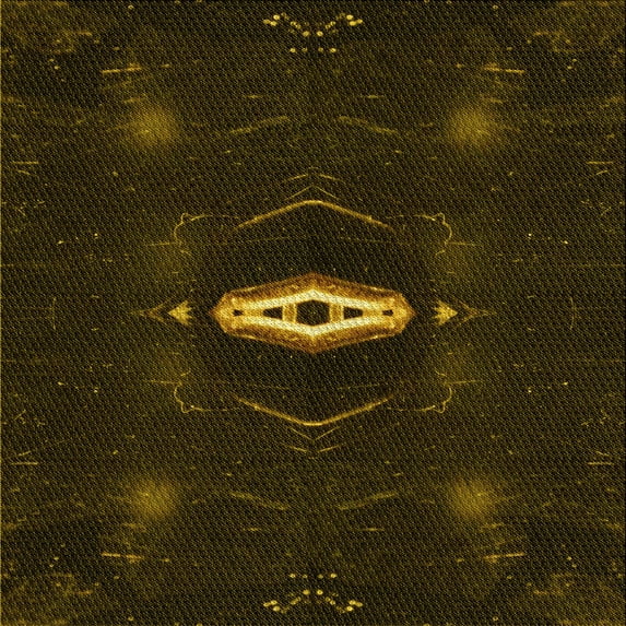 Ahgly Company Indoor Square Patterned Dark Bronze Brown Area Rugs, 4' Square