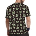 thumbnail image 2 of Wukai Skulls Gold Chains Dollar Print Men's Short-Sleeved Mesh T-Shirt,Quick-Dry Short Sleeve Workout T-Shirt-3X-Large, 2 of 8