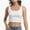 White, variant on Women's Square Neck Sleeveless Crop Top - Strappy Tank for Workout & Casual