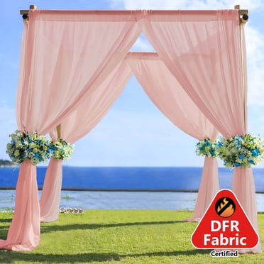 Polyester Bridal Satin Backdrop/Drape. Curtain Panel with 4