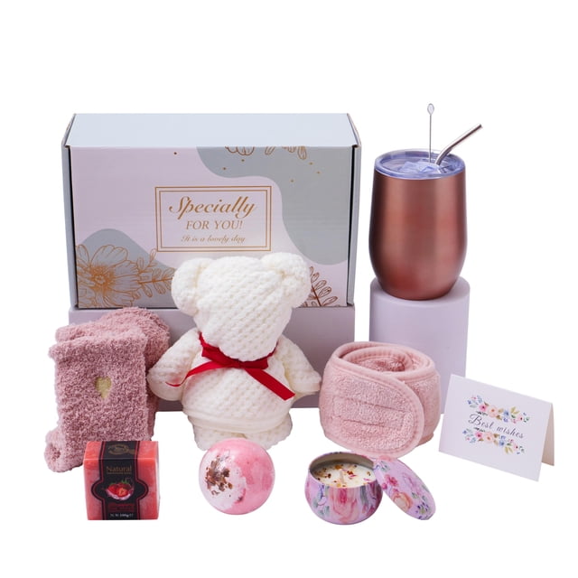 BEECO GIF2U Cestas de regalo de spa para mujeres Regalos de lujo para el cuidado personal para mamá Que te mejores pronto Regalos para amigos Gracias Caja relajante Regalos para mujeres 20, 30, 40, 50