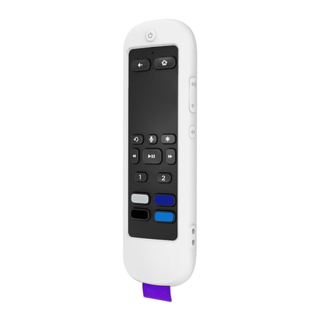 Fairnull Protective Cover Comfortable Grip with Strap Stain-resistant Shockproof Anti-slip Texture Effective Protection No Yellowing Smart TV Remote Control Silicone Case for ROKU Ultra 2022