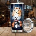 thumbnail image 3 of Happy Halloween Vampire Bichon Frise BOO with Pumpkins Fun and Spooky 20oz Stainless Steel Tumbler Insulated Cup with Lid Bichons Dog Lovers Gifts Idea - 00018, 3 of 5