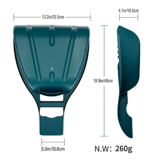 Garden Rake Plastic Leaf Grabber, Durable Leaf Claw for Yard Cleaning, Ergonomic Handle Shovel for Leaves and Debris, Thick Wear-Resistant Design