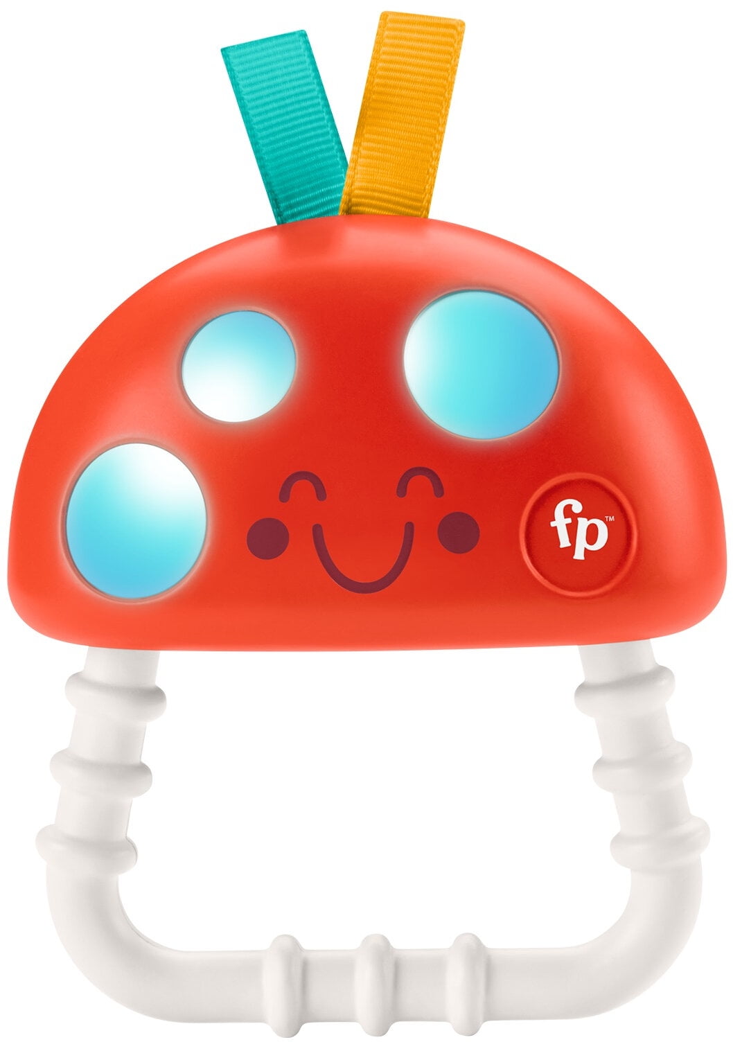 Fisher-Price Teethe N’ Glow Mushroom Baby Rattle and Teething Toy