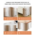 thumbnail image 6 of Ombre Bed Skirt Brown and White Gradient Bed Skirts King Size 18 Inch Drop, Wrap Around Dust Ruffle&nbsp;Bedskirt with Adjustable Elastic Belt for Queen Size Beds, 6 of 7