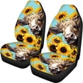 thumbnail image 5 of Pzuqiu Car Seat Covers, Compatible with Vehicle Seats Vans Seats, Car Seat Covers Full Set for Truck Sedans Breathable, Cow Among Sunflowers, 5 of 10