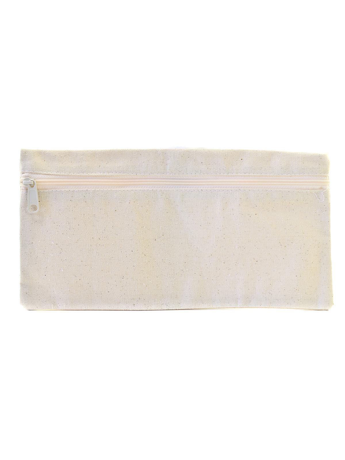 Natural Canvas Zipper Pouches 6 in. x 12 in., each (pack of 6