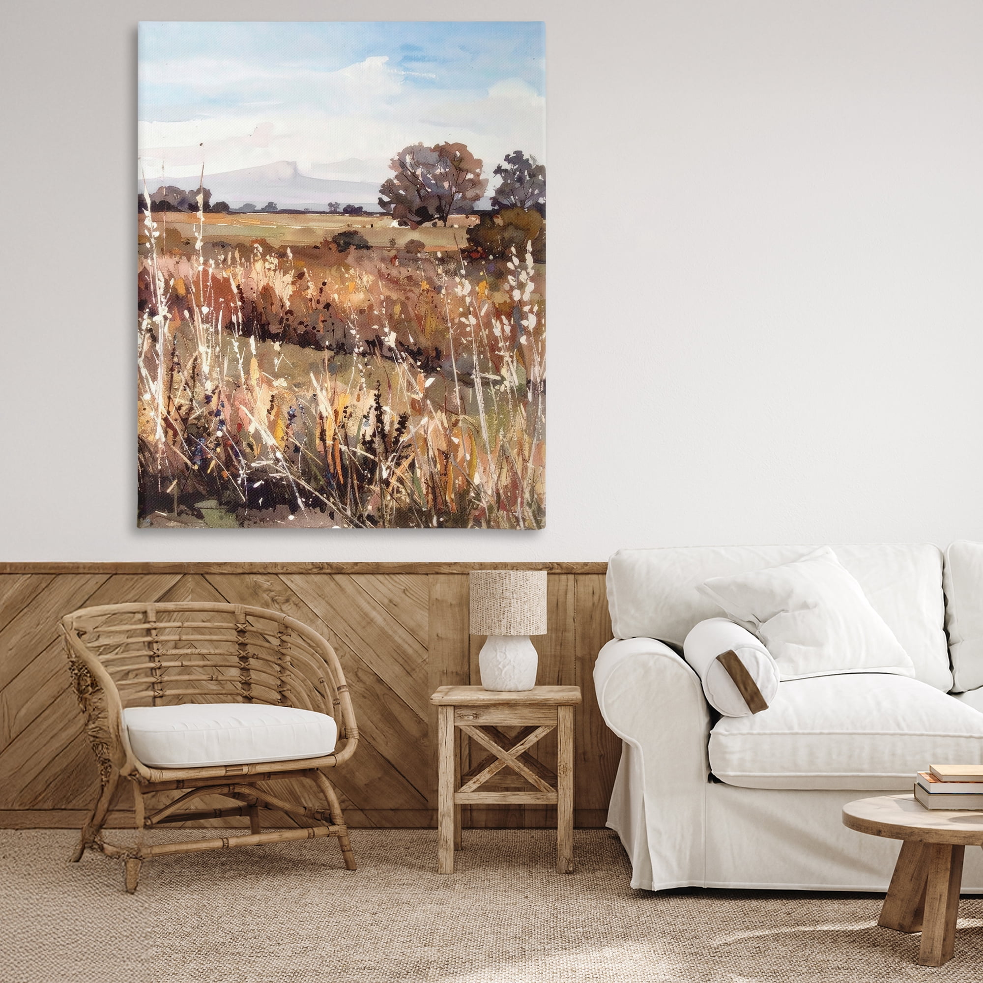 Stupell Industries Peaceful Meadow Expression Canvas Wall Art, design by Alonza Saunders