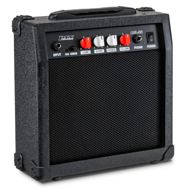 LyxPro Electric Guitar Amp 20 Watt Amplifier Built In Speaker Headphone Jack And Aux Input