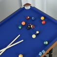 thumbnail image 6 of Soozier 55'' Portable Folding Billiards Table Game Pool Table for Kids Adults With Cues, Ball, Rack, Brush, Chalk, Blue, 6 of 9