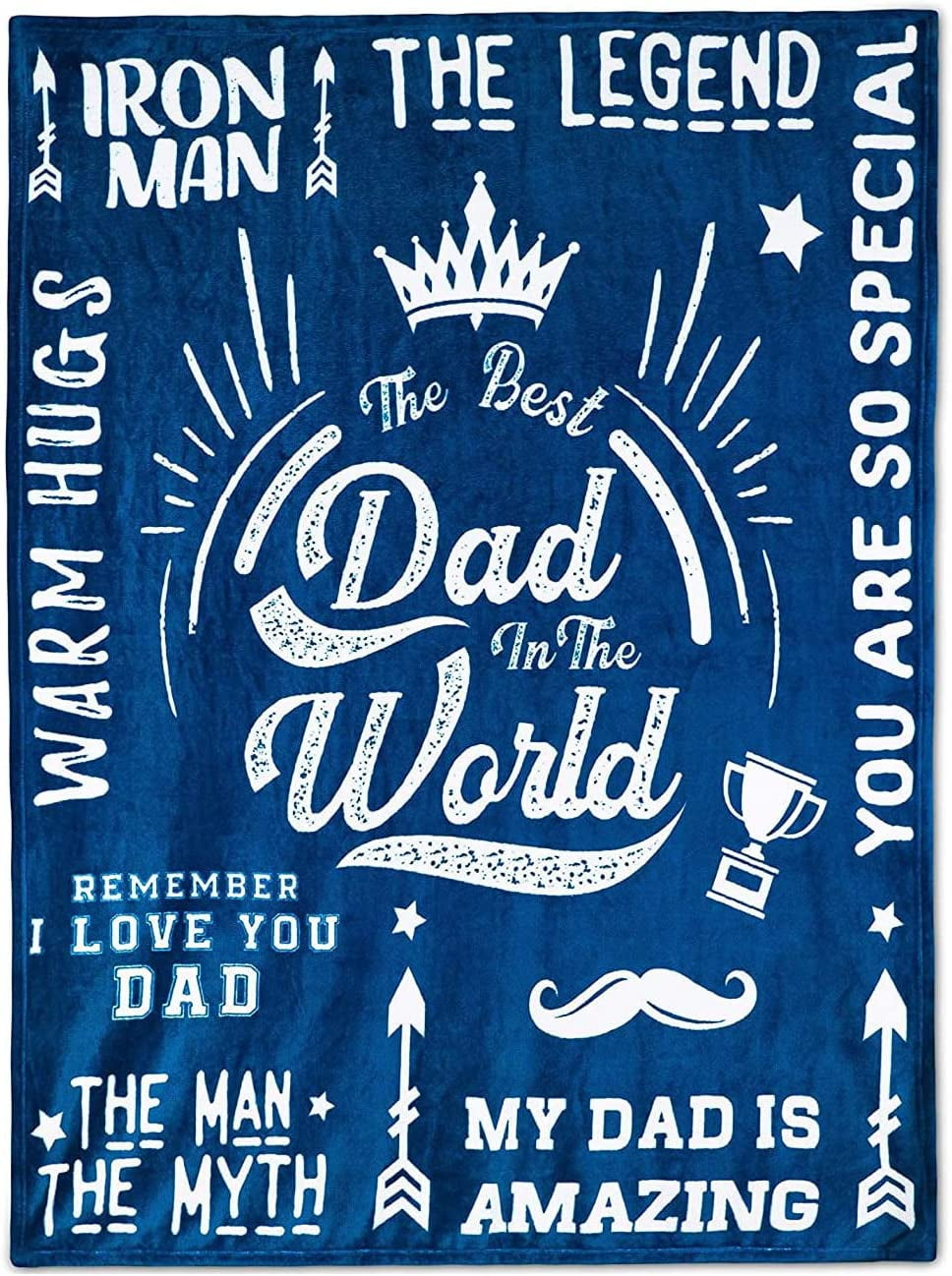 Personalized Dad Throw Blanket Heartfelt Gift from Daughter/Son