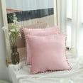 thumbnail image 1 of Fundas de almohada con partículas suaves, fundas de cojín sólidas de terciopelo para sofá, dormitorio, coche, paquete de 4 fundas de almohada decorativas para cama, 1 of 5