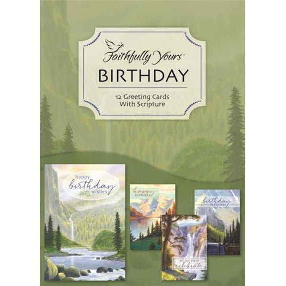 Waterfalls Birthday Cards, Box Of 12