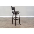 thumbnail image 3 of Sunny Designs 30" Mahogany Wood Swivel Barstool in Black Walnut (Set of 2), 3 of 4