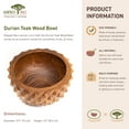 thumbnail image 5 of Rainforest Bowls Pineapple Teak Wood Bowl 4-Pack, 5 of 5