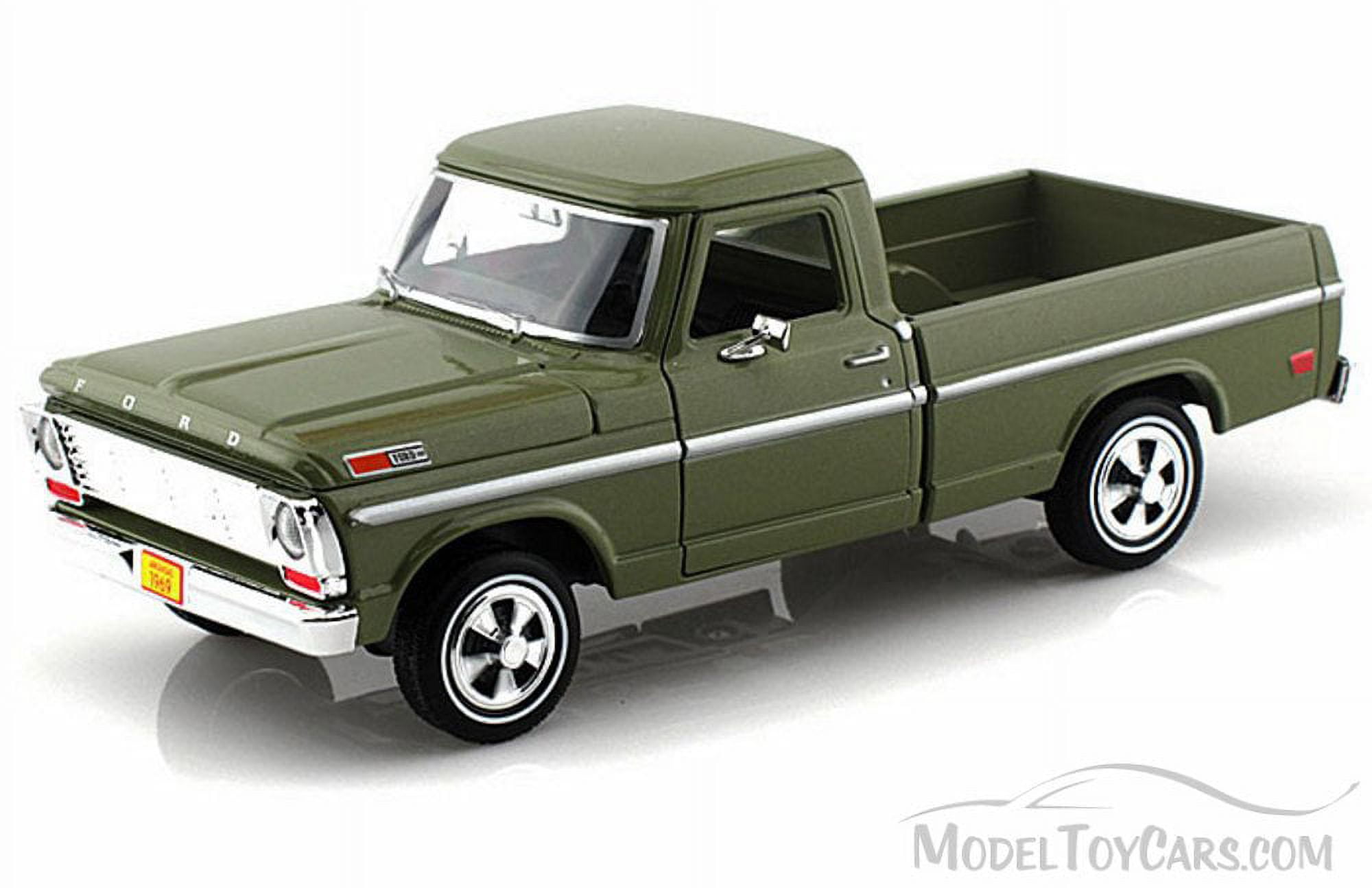 1969 Ford F-100 Pickup, Green - Motormax Premium American 79315 - 1/24 Scale Diecast Model Car